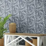York Wallcoverings Oahu Fronds Blue Peel & Stick Wallpaper - SKU PSW1146RL