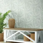York Wallcoverings Oahu Fronds Light Green & White Wallpaper | Wallpaper Twins York Wallcoverings Oahu Fronds Light Green & White Wallpaper - SKU CV4434