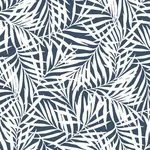 York Wallcoverings Oahu Fronds Navy & White Wallpaper | Wallpaper Twins York Wallcoverings Oahu Fronds Navy & White Wallpaper - SKU CV4432