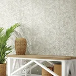 York Wallcoverings Oahu Fronds Off White Peel & Stick Wallpaper | Wallpaper Twins York Wallcoverings Oahu Fronds Off White Peel & Stick Wallpaper - SKU PSW1147RL