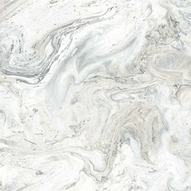 PSW1127RL | Oil & Marble White & Grey Peel & Stick Wallpaper