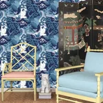 York Wallcoverings Old Peking Navy Blue Peel & Stick Wallpaper - SKU PSW1403RL