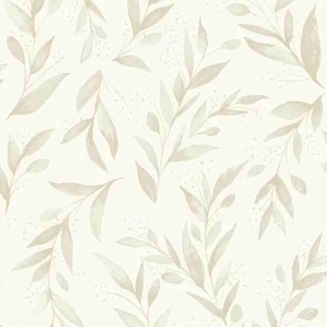 York Wallcoverings Olive Branch Beige Wallpaper - SKU ME1538