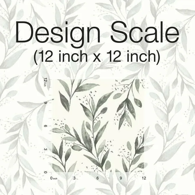 York Wallcoverings Olive Branch Charcoal Wallpaper | Wallpaper Twins York Wallcoverings Olive Branch Charcoal Wallpaper - SKU ME1537