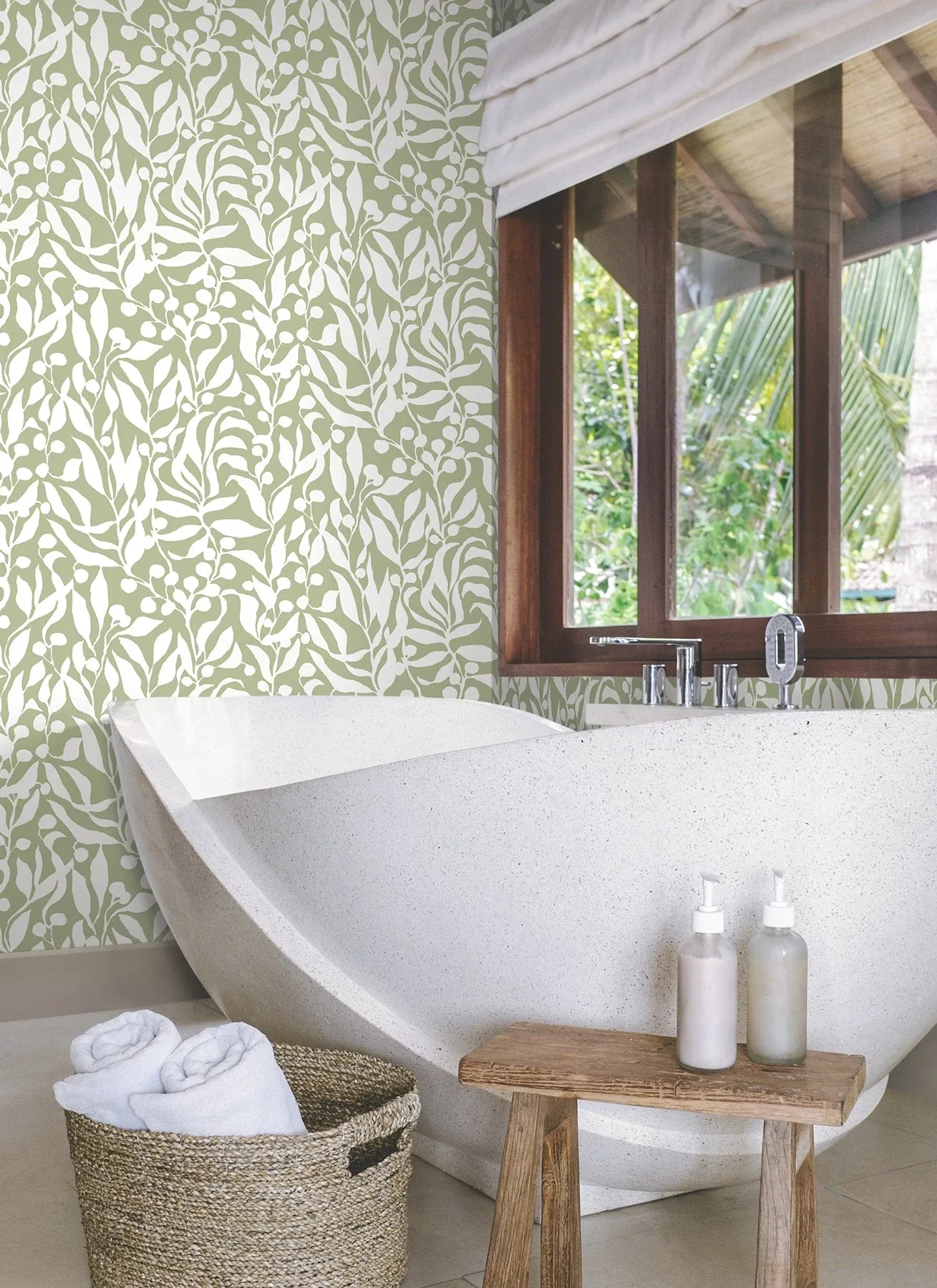 York Wallcoverings Olive Mill Palm Wallpaper - SKU MT5614