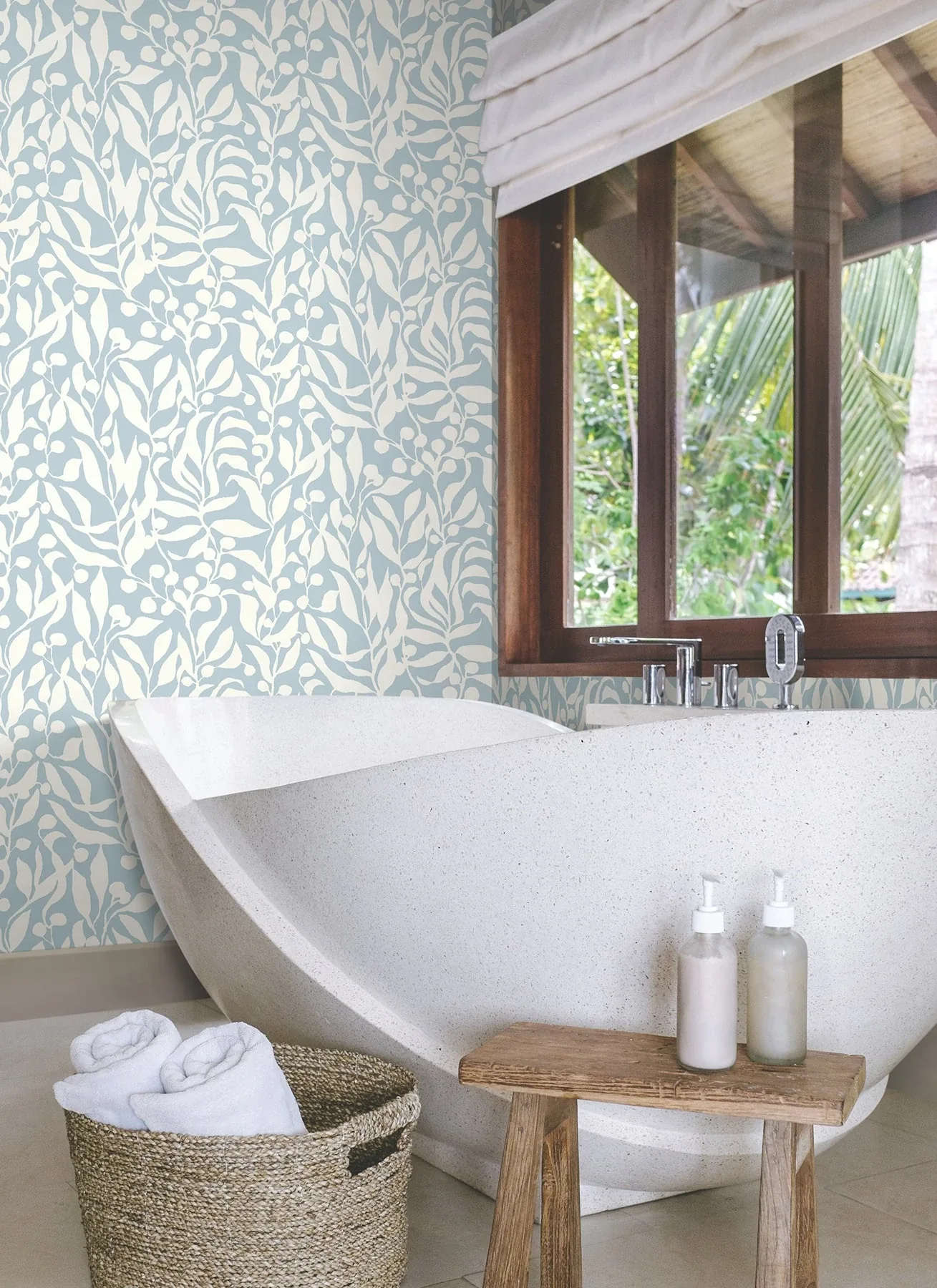 York Wallcoverings Olive Mill Sky Blue Wallpaper - SKU MT5612