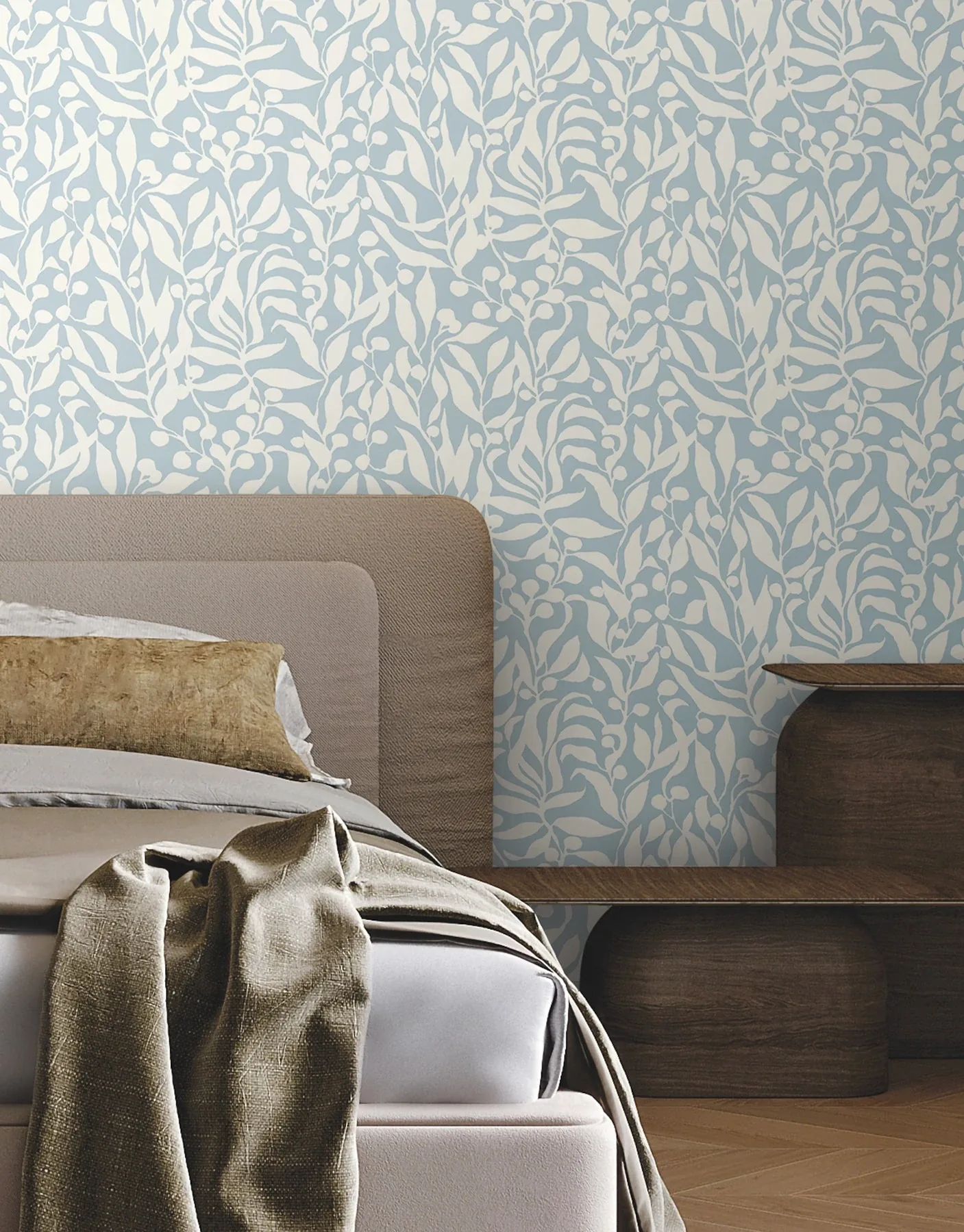 York Wallcoverings Olive Mill Sky Blue Wallpaper - SKU MT5612