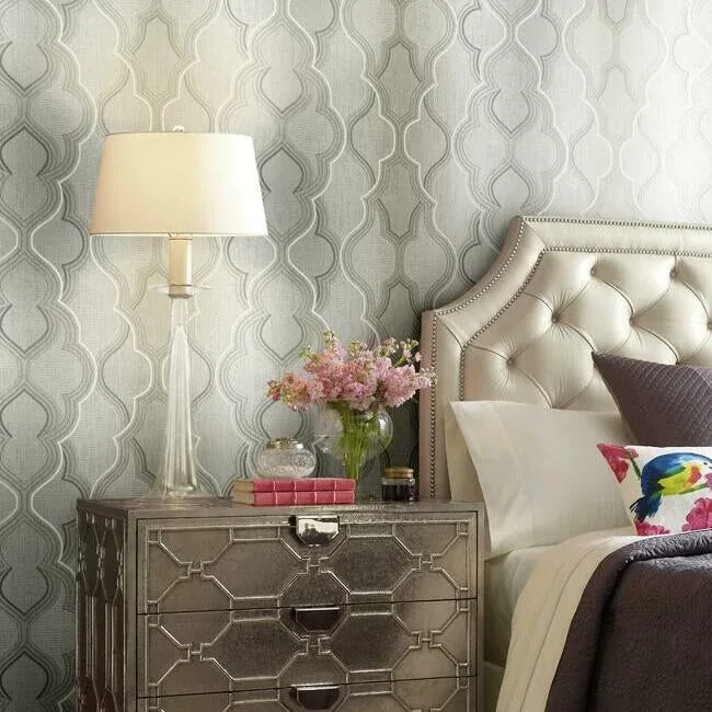 York Wallcoverings Ombre Damask Neutral Wallpaper - SKU DM4942