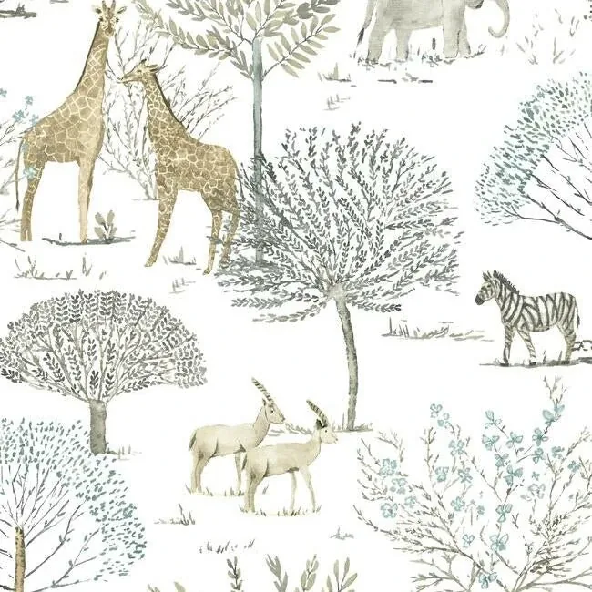 PSW1212RL | On the Savanna Neutral Peel & Stick Wallpaper