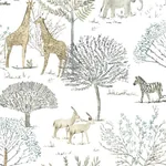 York Wallcoverings On the Savanna Neutral Wallpaper - SKU KI0541