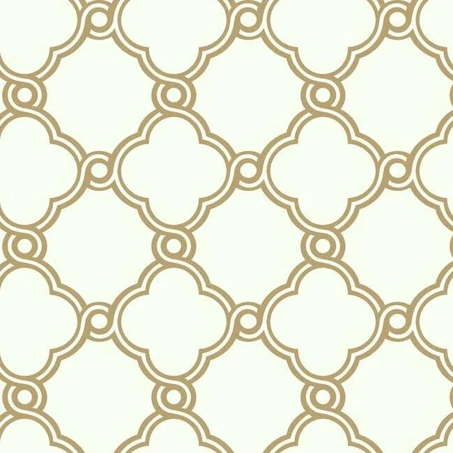 SS2510 | Open Trellis Gold Metallic Wallpaper