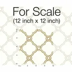 York Wallcoverings Open Trellis Gold Metallic Wallpaper - SKU SS2510