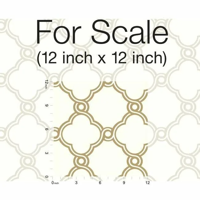 York Wallcoverings Open Trellis Gold Metallic Wallpaper - SKU SS2510