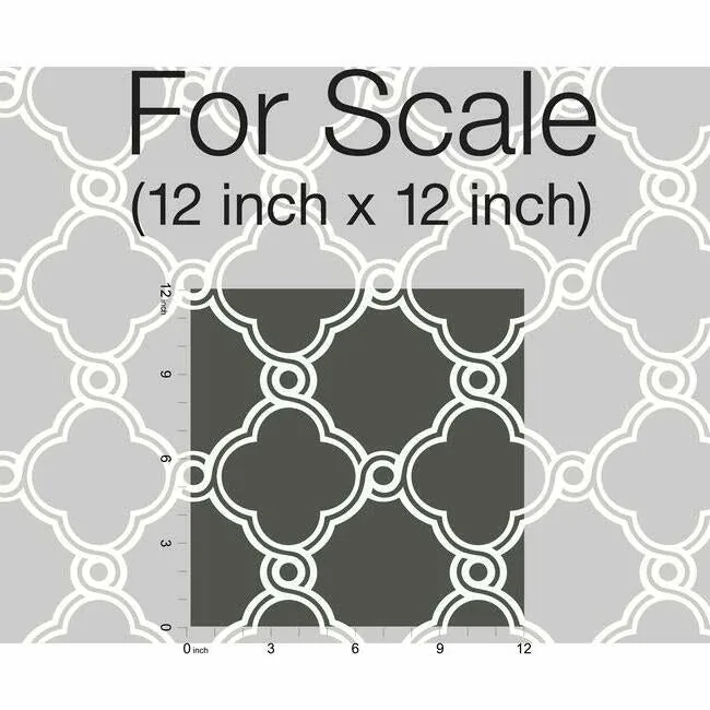 York Wallcoverings Open Trellis Grey Wallpaper - SKU AP7490
