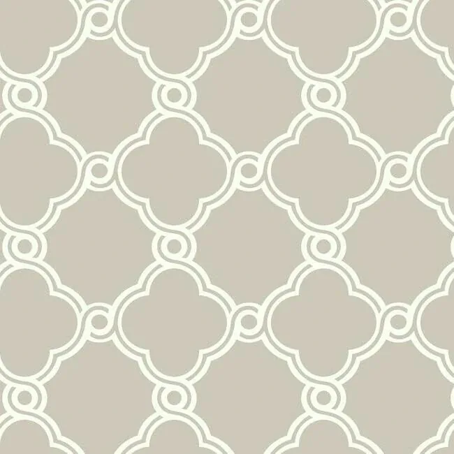 York Wallcoverings Open Trellis Taupe Wallpaper - SKU SS2508