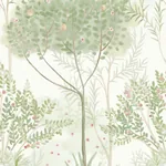 York Wallcoverings Orchard White & Green Wallpaper - SKU MN1822