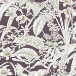 York Wallcoverings Orchid Conservatory Toile Mulberry Wallpaper - SKU RT7881