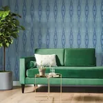 York Wallcoverings Origin Blue Wallpaper - SKU DA3563N