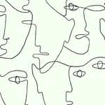 York Wallcoverings Pablo Portraits Black Peel & Stick Wallpaper - SKU PSW1053RL