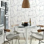 York Wallcoverings Pablo Portraits Blue Peel & Stick Wallpaper - SKU PSW1214RL
