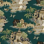 York Wallcoverings Pagoda And Sampan Scenic Forest Wallpaper - SKU RT7903