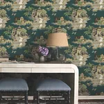 York Wallcoverings Pagoda And Sampan Scenic Forest Wallpaper - SKU RT7903