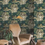 York Wallcoverings Pagoda And Sampan Scenic Forest Wallpaper - SKU RT7903