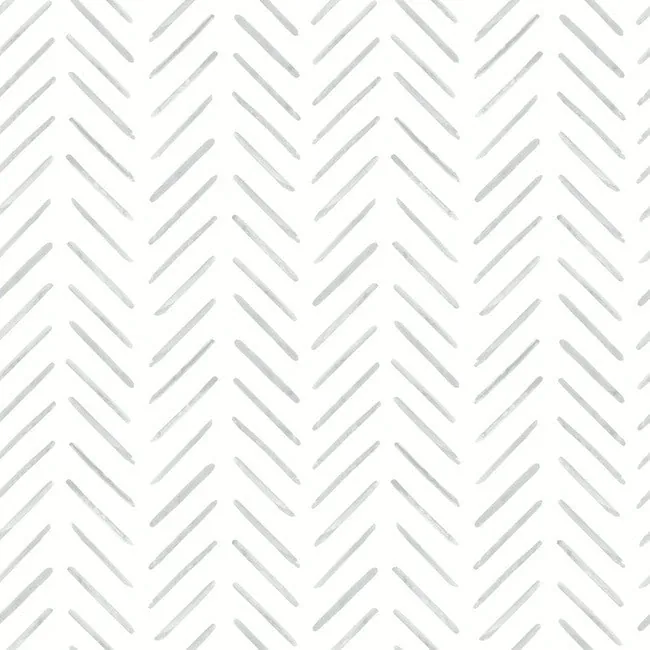 PSW1527RL | Painted Herringbone Fog Peel & Stick Wallpaper
