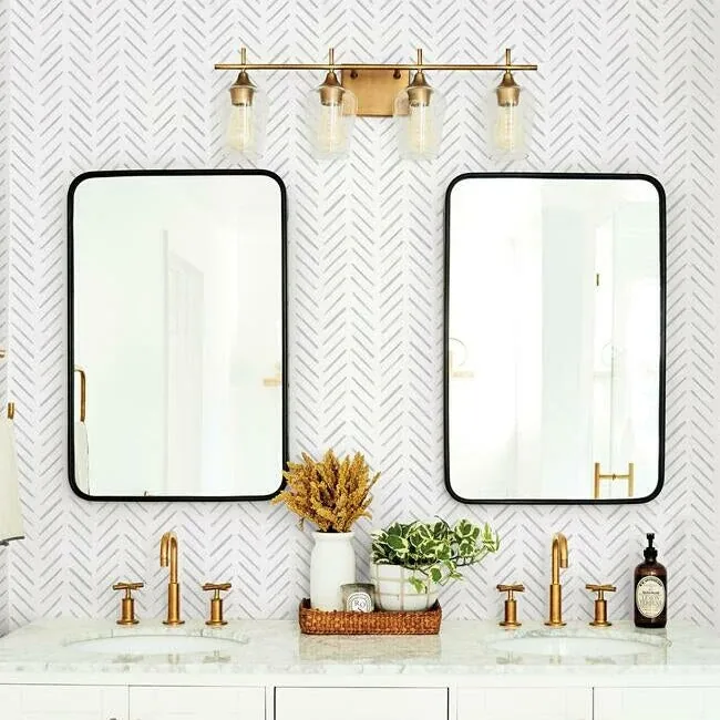 York Wallcoverings Painted Herringbone Grey Wallpaper - SKU CV4453