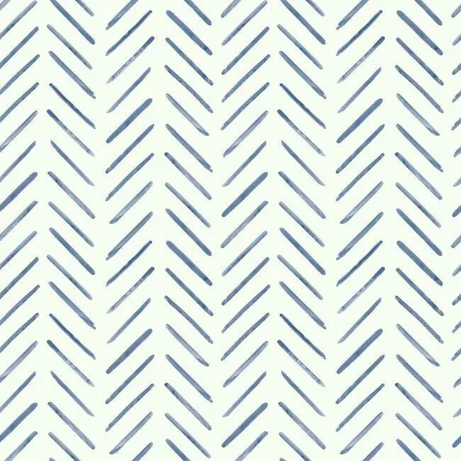 CV4455 | Painted Herringbone Navy Wallpaper