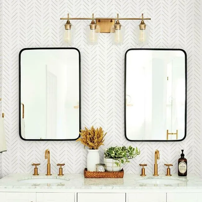 York Wallcoverings Painted Herringbone Off White Wallpaper - SKU CV4456