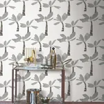 York Wallcoverings Painted Oasis Carbon & Graphite Wallpaper - SKU ZM2838