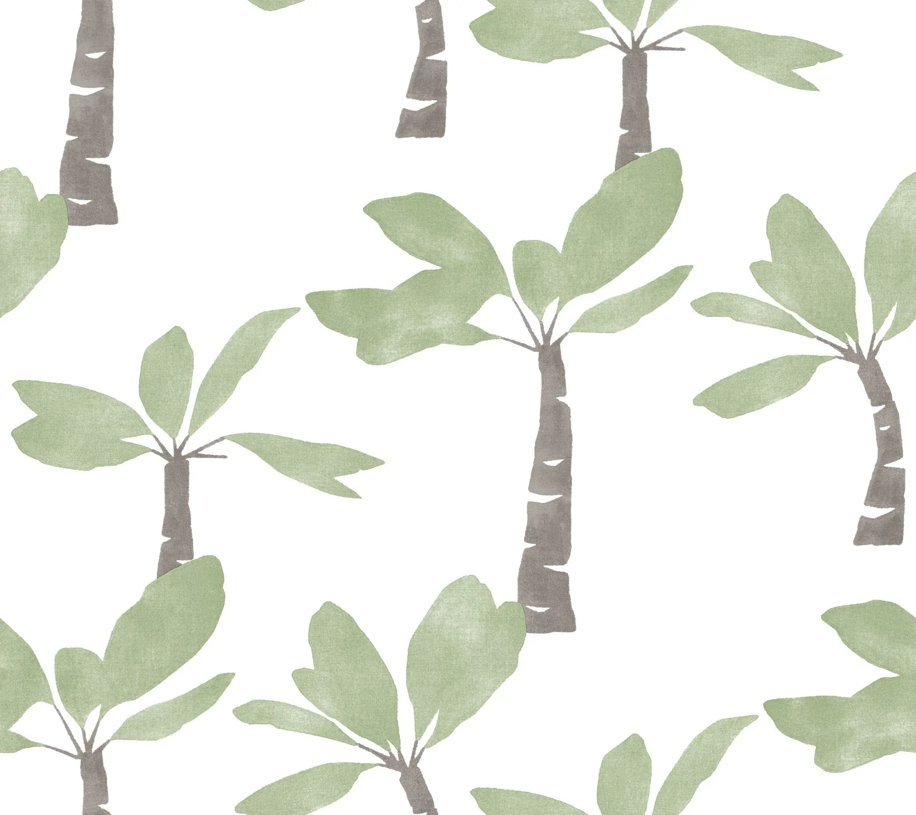 ZM2839 | Painted Oasis Leaf Green Wallpaper