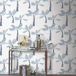 York Wallcoverings Painted Oasis Ultramarine Wallpaper - SKU ZM2837