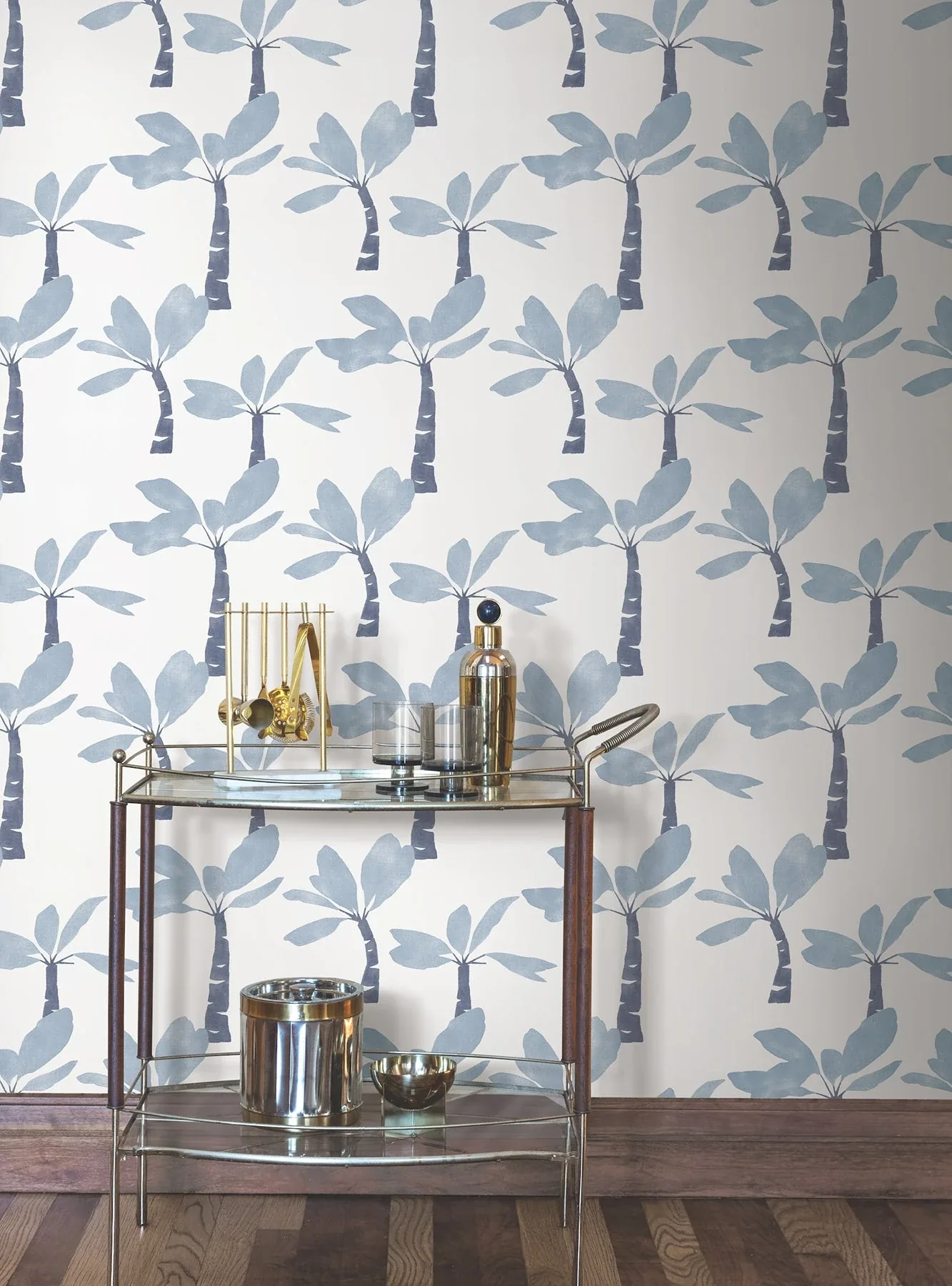 York Wallcoverings Painted Oasis Ultramarine Wallpaper - SKU ZM2837