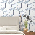 York Wallcoverings Painted Oasis Ultramarine Wallpaper - SKU ZM2837