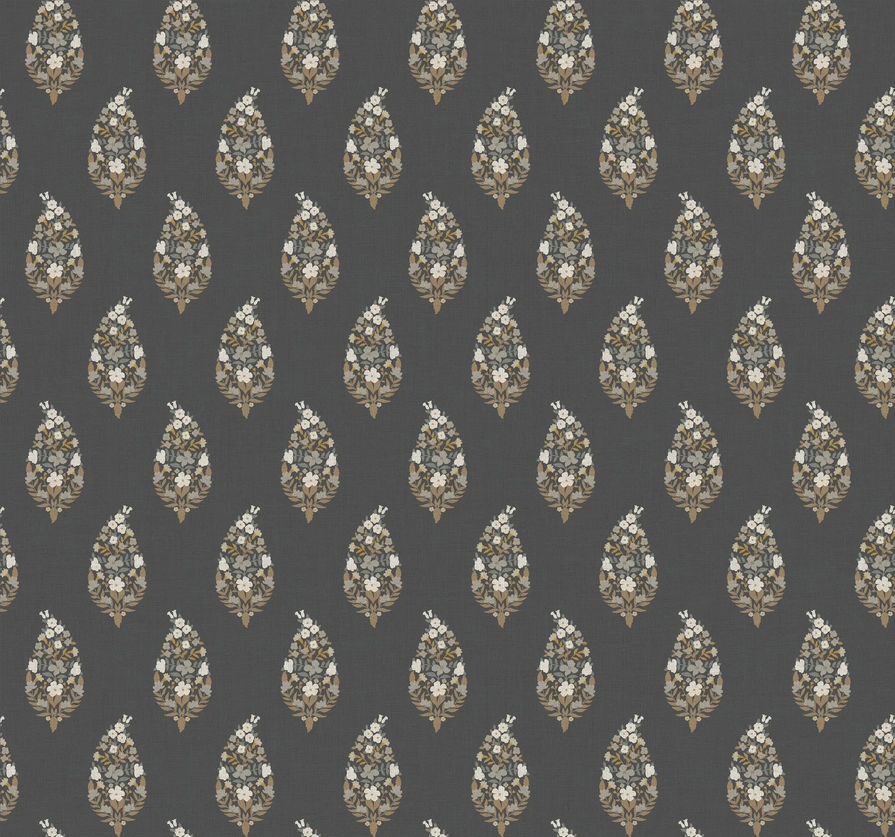 York Wallcoverings Paisley Black Wallpaper - SKU RF7472