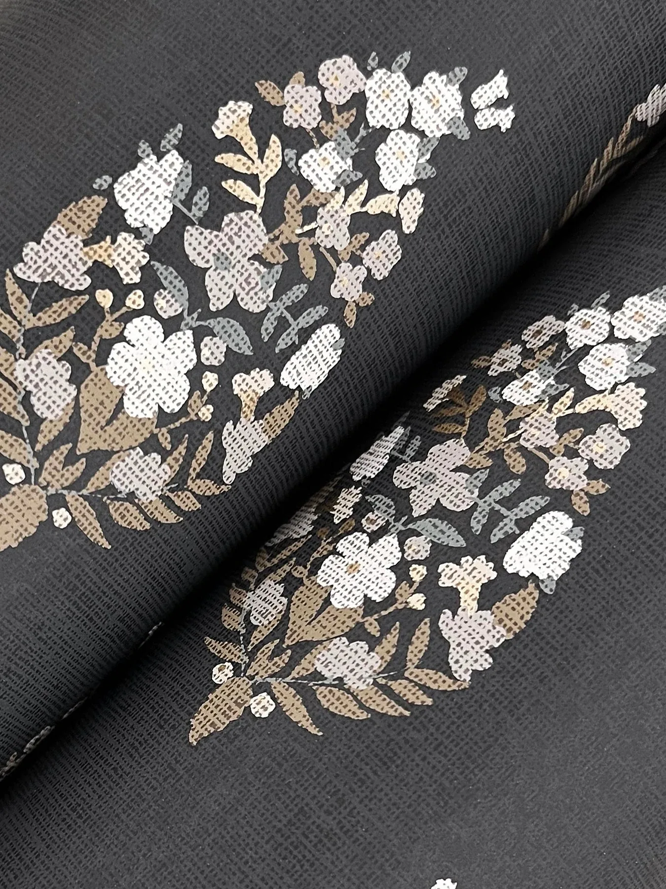 York Wallcoverings Paisley Black Wallpaper - SKU RF7472