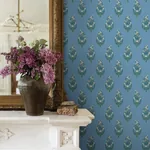 York Wallcoverings Paisley Blue Wallpaper - SKU RF7473