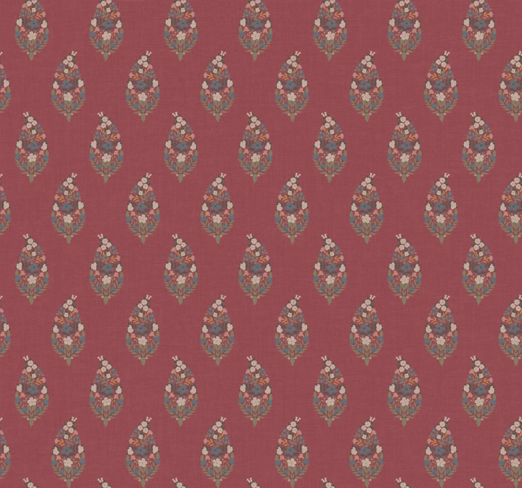 RF7475 | Paisley Burgundy Wallpaper