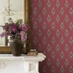 York Wallcoverings Paisley Burgundy Wallpaper - SKU RF7475