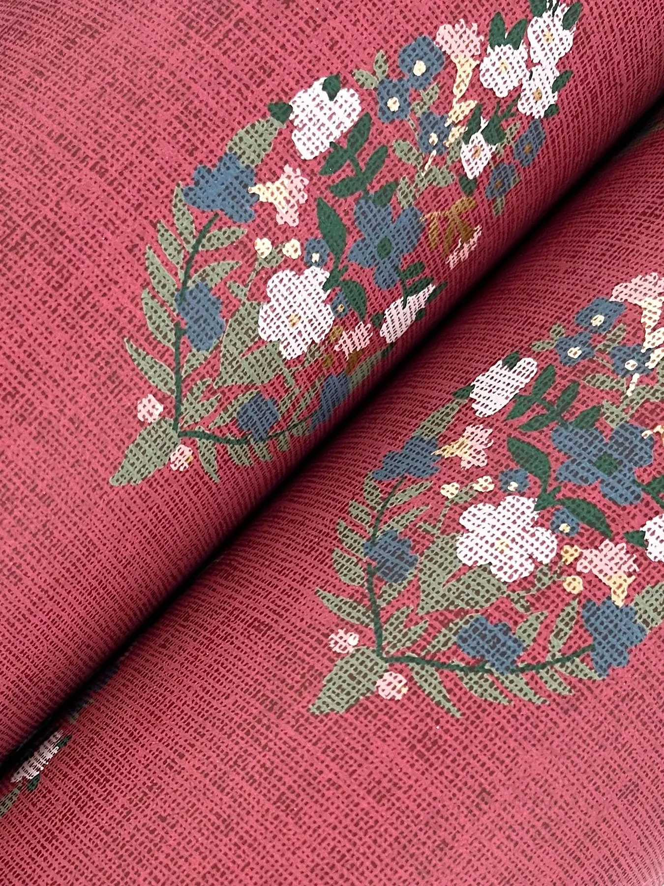 York Wallcoverings Paisley Burgundy Wallpaper - SKU RF7475