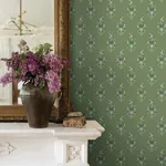 York Wallcoverings Paisley Green Wallpaper - SKU RF7471