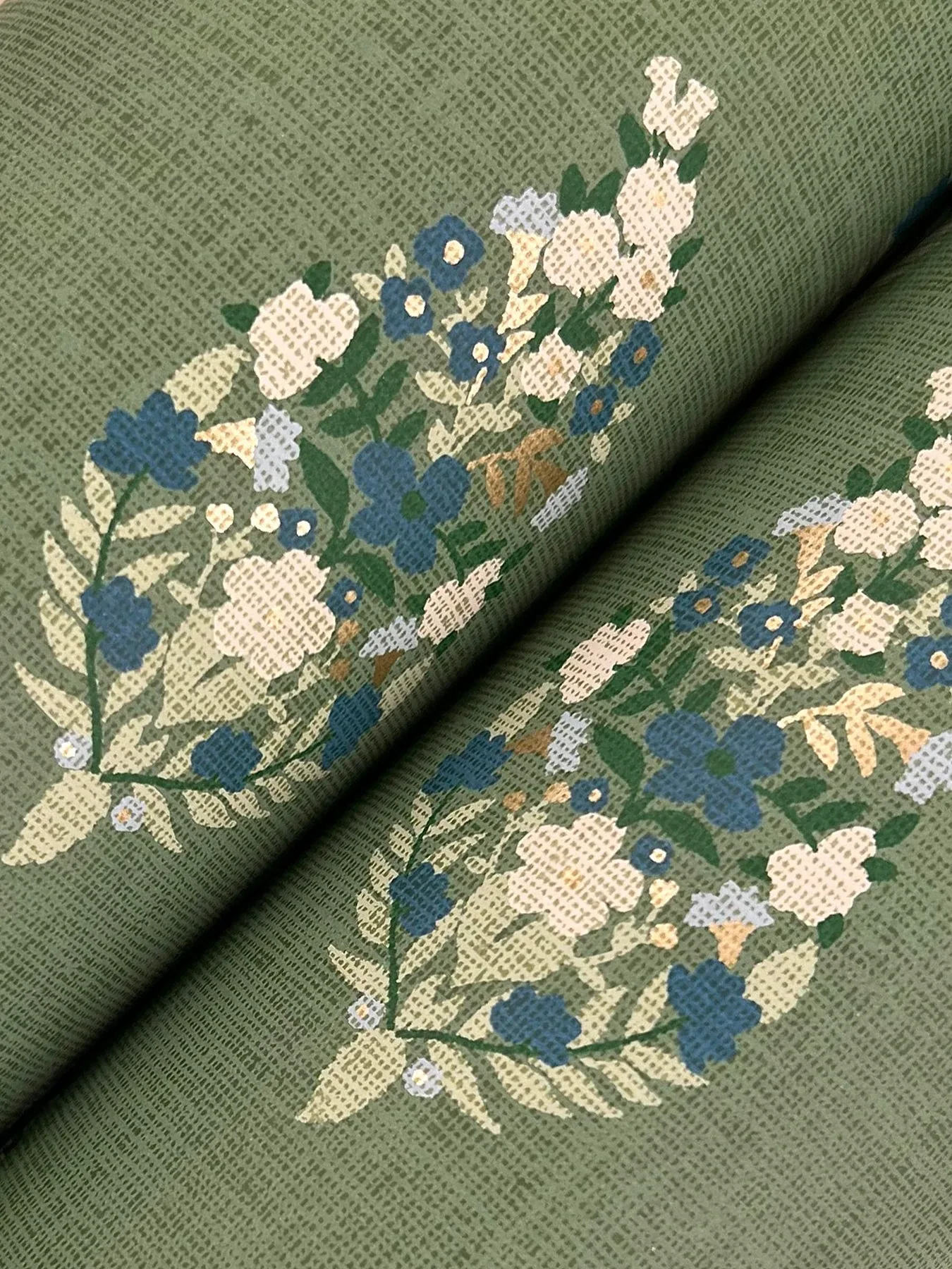 York Wallcoverings Paisley Green Wallpaper - SKU RF7471