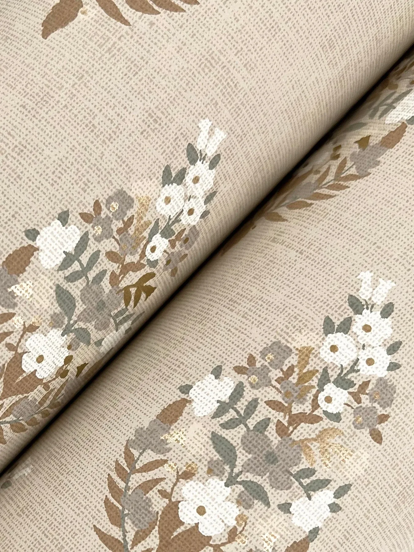 York Wallcoverings Paisley Linen Wallpaper - SKU RF7474