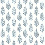 York Wallcoverings Paisley on Calico Blue Wallpaper - SKU FH4068