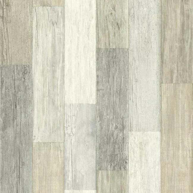 York Wallcoverings Pallet Board Grey Wallpaper - SKU LG1400