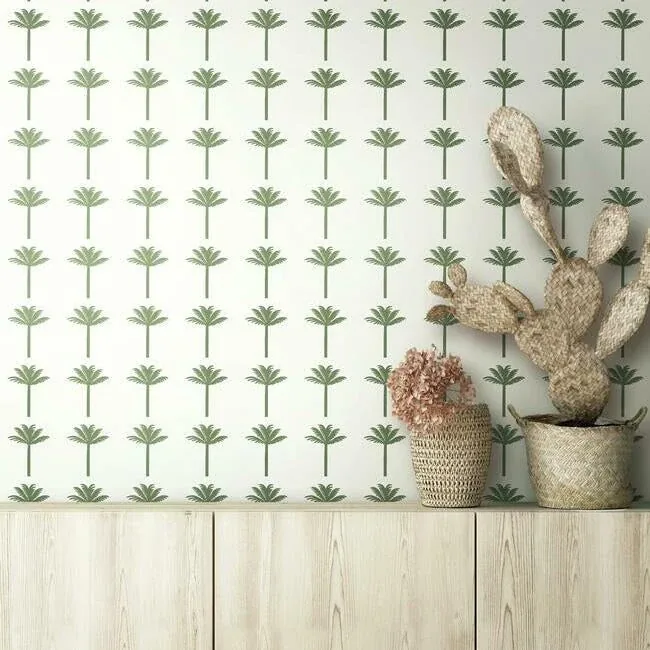 York Wallcoverings Palm Bay Green Peel & Stick Wallpaper - SKU PSW1150RL