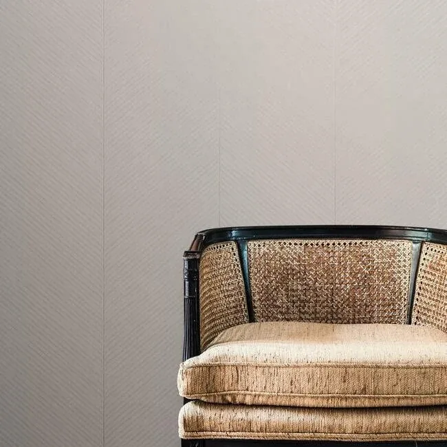 York Wallcoverings Palm Chevron Grey & Silver Wallpaper - SKU TC2698