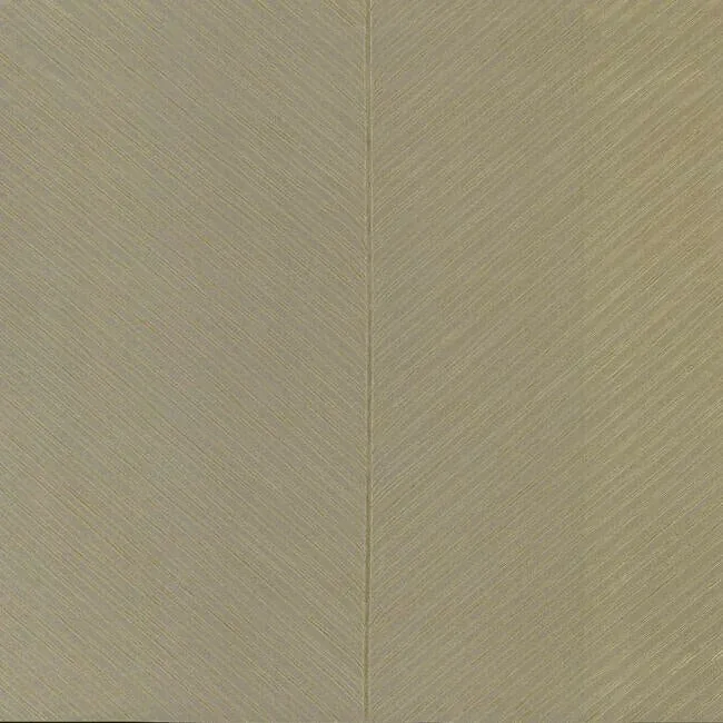 TC2699 | Palm Chevron Taupe & Gold Wallpaper